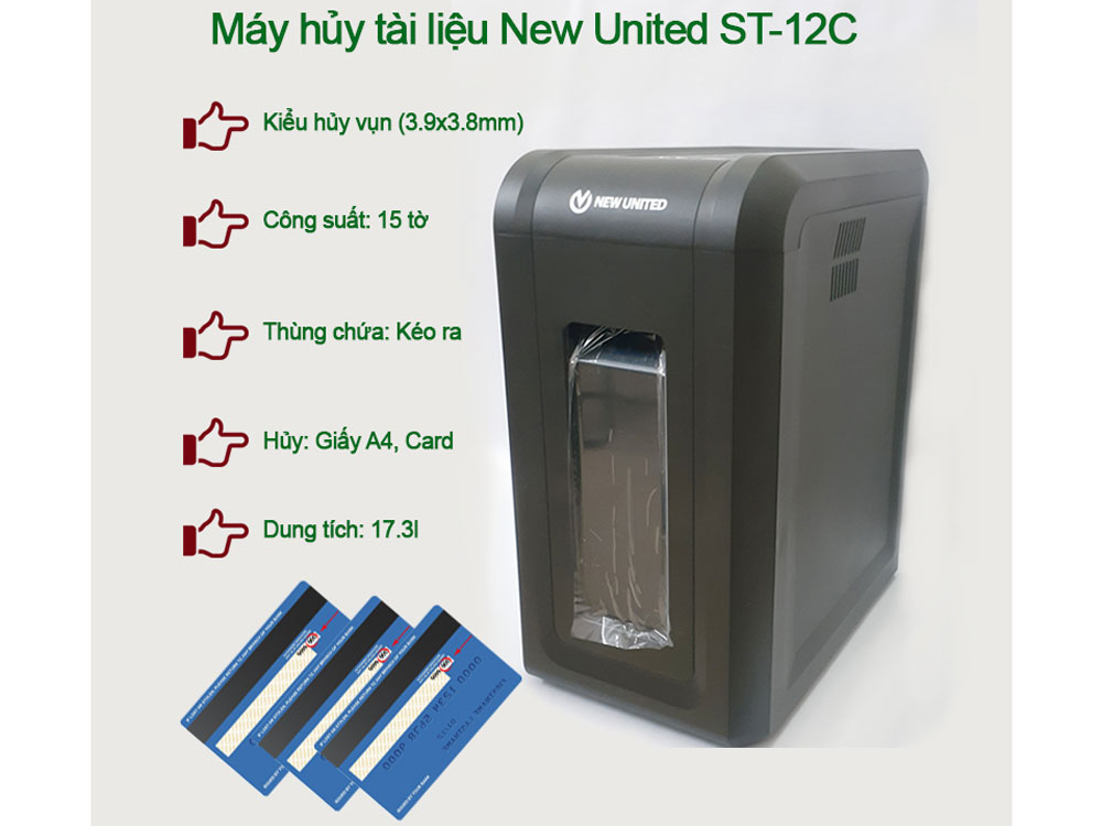 Thông số của máy hủy tài liệu