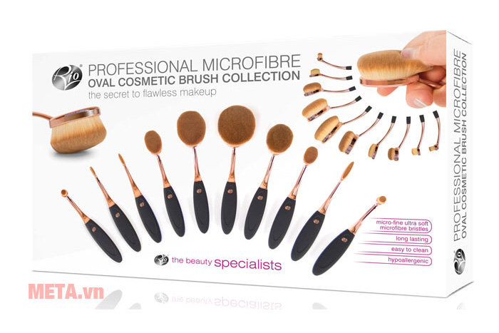 Bộ cọ trang điểm chuyên nghiệp 10 món RIO BRCH