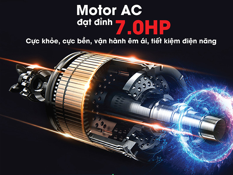 Động cơ 7.0 HP cực bền, khỏe