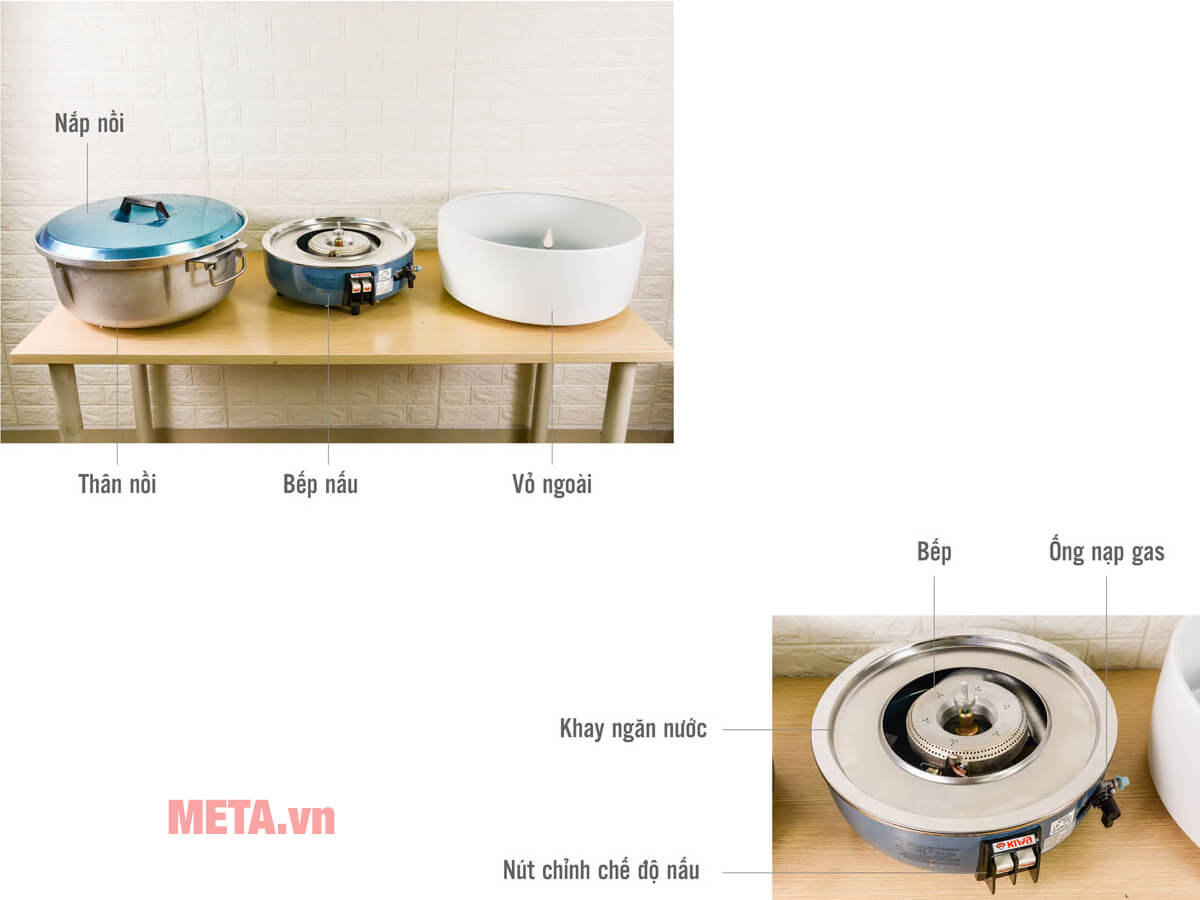 Nồi cơm gas Kiwa MK-55RA - 10 lít