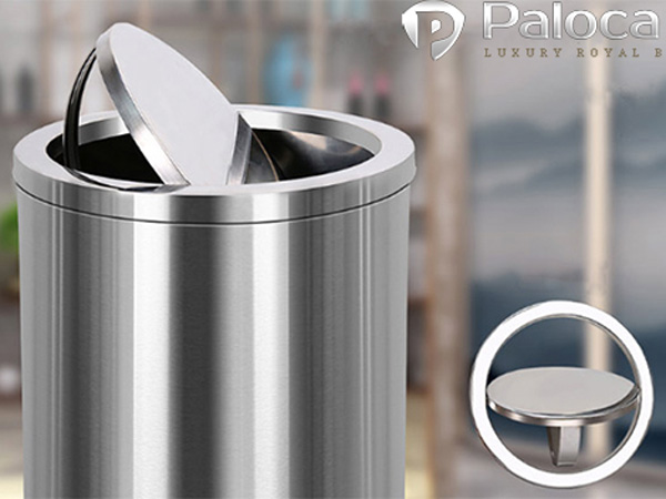 Thùng rác inox nắp lật nhỏ Paloca