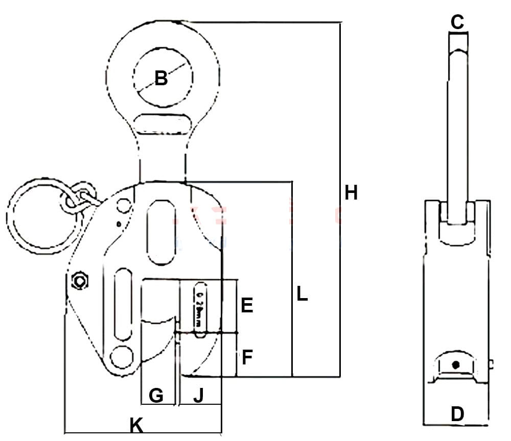 Kẹp tôn đứng 1 tấn Kenbo JPD-1