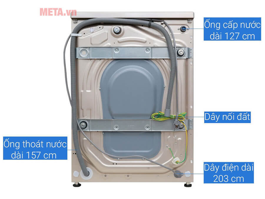 Máy giặt AQUA lồng ngang 9.5kg AQD-DD950E.S