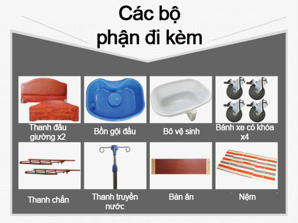 Giường bệnh nhân đa chức năng Tajermy TJM-G04