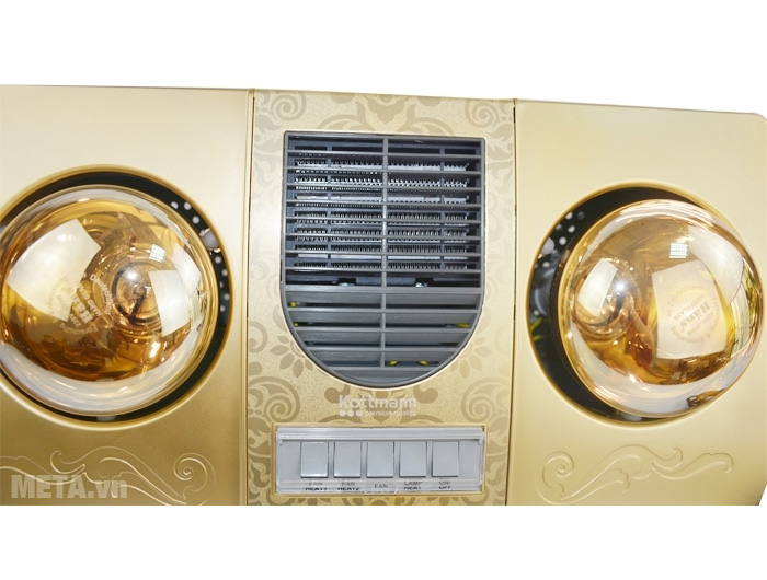 Đèn sưởi nhà tắm 2 bóng có thổi gió Kottmann K2B-HW-G