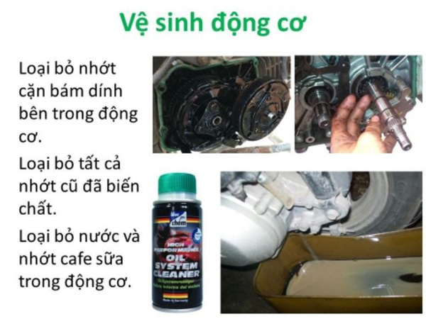 Công dụng của dung dịch vệ sinh động cơ