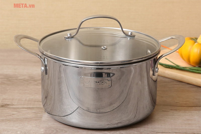 Nồi inox cao cấp 3 lớp đáy liền Tri-Max 2353735 26cm