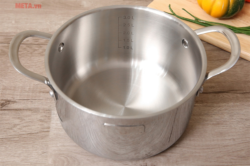 Nồi inox cao cấp 3 lớp đáy liền Tri-Max 2353735 26cm