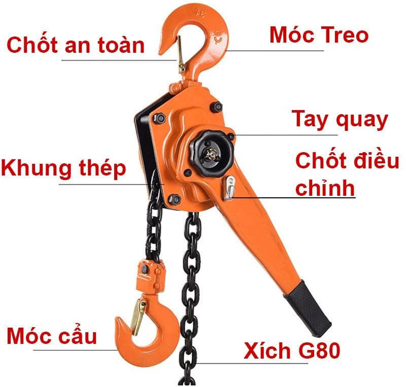 Pa lăng xích lắc tay NITTO 1t 1.5m