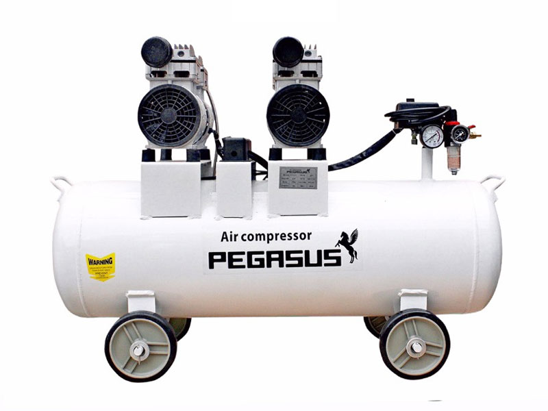 Máy nén khí không dầu giảm âm Pegasus TM - OF1500x2 (4HP)