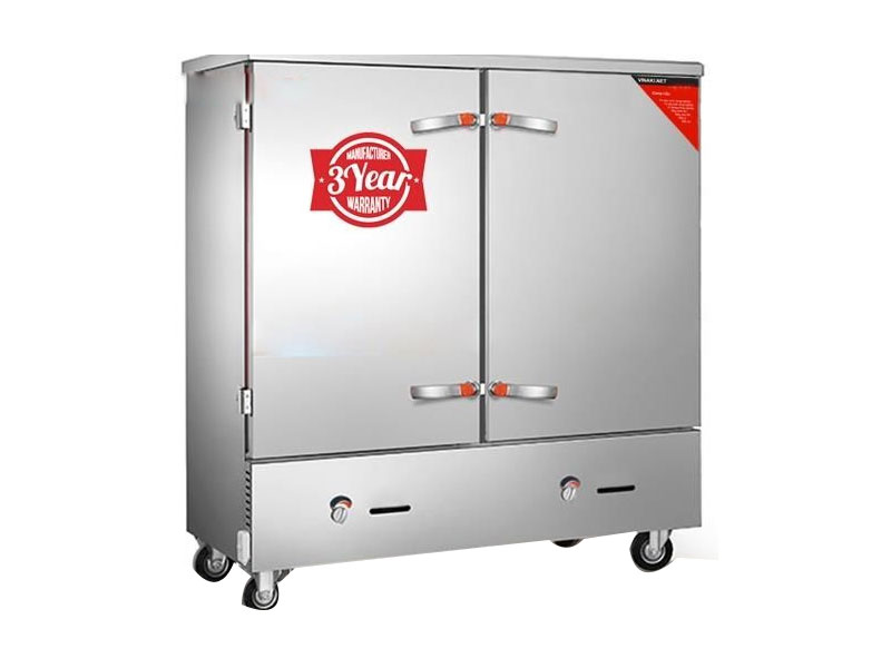 Tủ nấu cơm công nghiệp 24 khay dùng gas