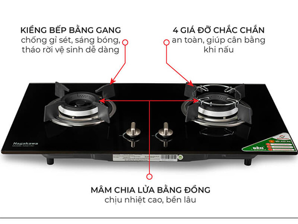 Bếp gas âm Nagakawa NAG1752