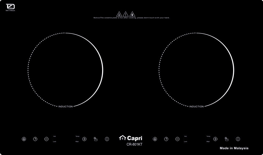 Bếp từ đôi Capri CR-801KT