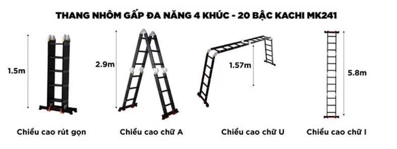 Khả năng thay đổi độ cao, kiểu dáng kinh hoạt