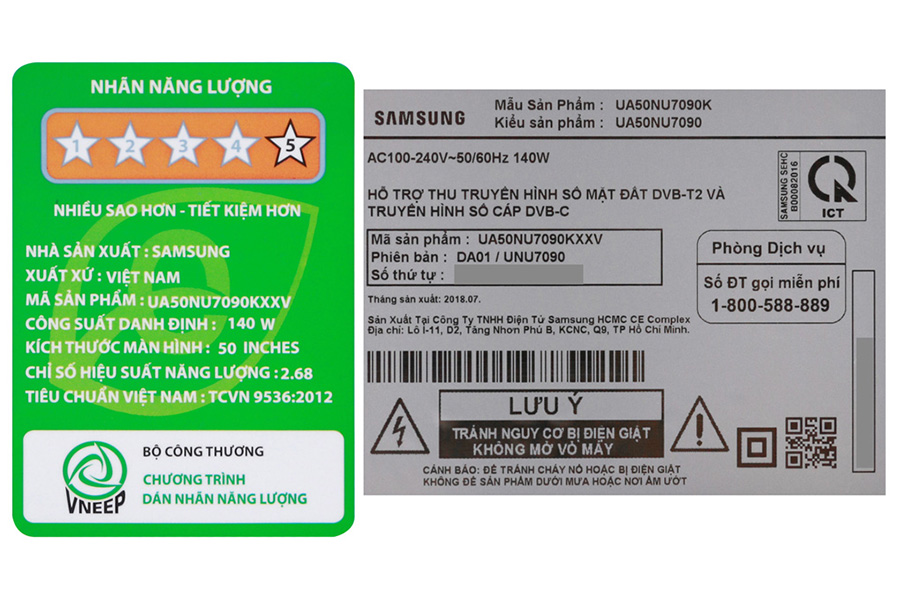 Smart Tivi Samsung 4K 50 inch UA50NU7090