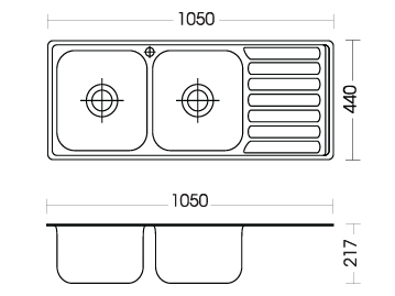 Kích thước của chậu rửa bát Kích thước của chậu rửa bát