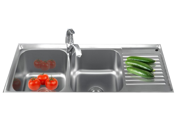 Chậu rửa inox Sơn Hà S105 (đánh xước 2 hộc)