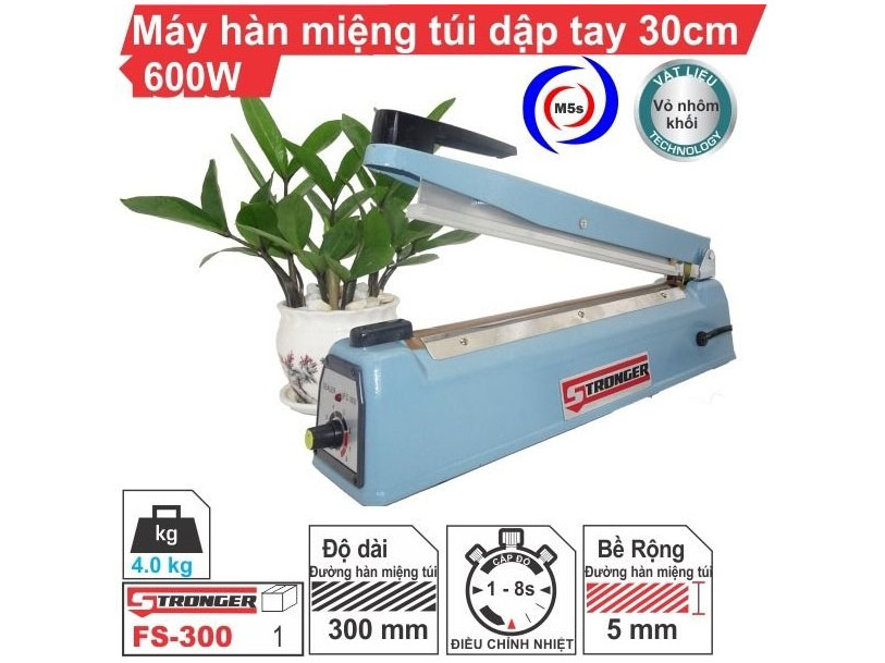 Máy hàn miệng túi dập tay Stronger FS-300