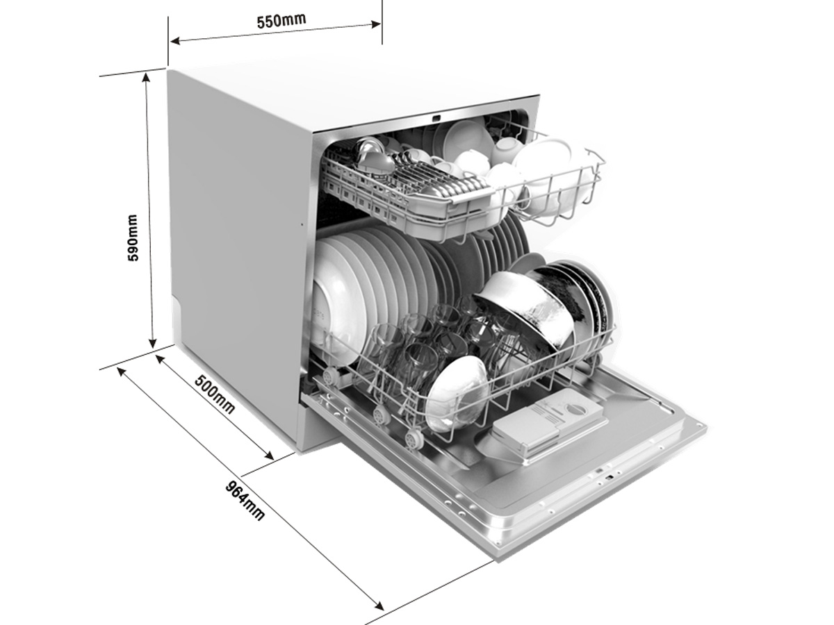 Kích thước máy rửa bát 
