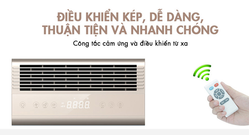 Vận hành bằng điều khiển từ xa tiện lợi