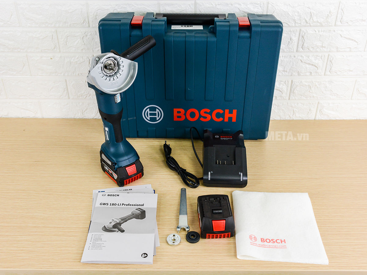 Máy mài góc Bosch GWS 180-LI (Kit SET)