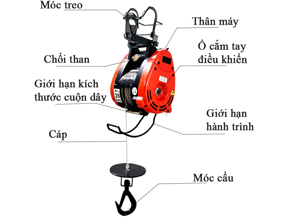 Cấu tạo của tời điện Kenbo