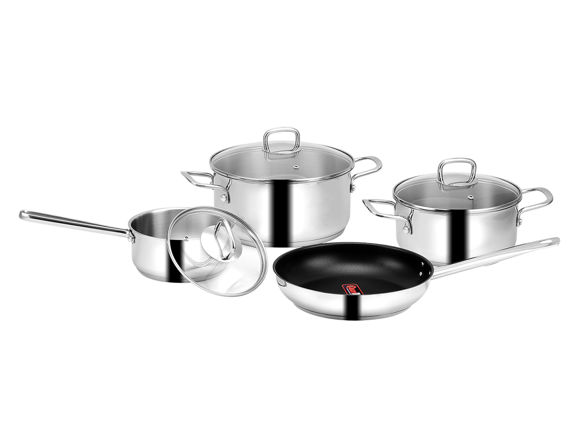 Bộ nồi 3 đáy inox 304 Eurosun MC1603 - Titanium