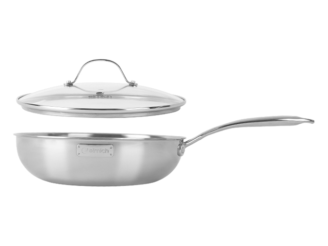 Chảo xào inox cao cấp 3 lớp đáy liền Elmich Trimax EL-3796 26cm