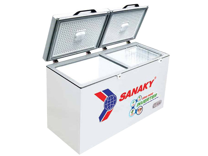 Tủ đông Sanaky 1 ngăn inverter VH-3699A4KD (360 lít, nắp kính xanh)