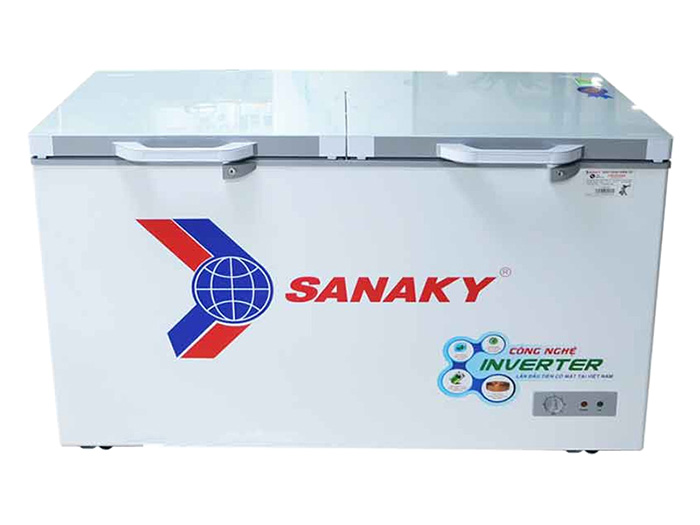 Tủ đông Sanaky 1 ngăn inverter VH-3699A4KD (360 lít, nắp kính xanh)