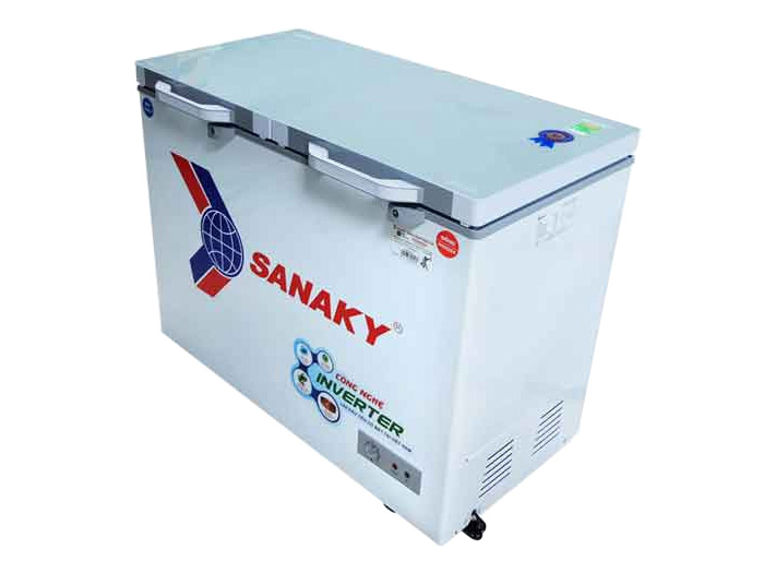 Tủ đông Sanaky 1 ngăn inverter VH-3699A4KD (360 lít, nắp kính xanh)