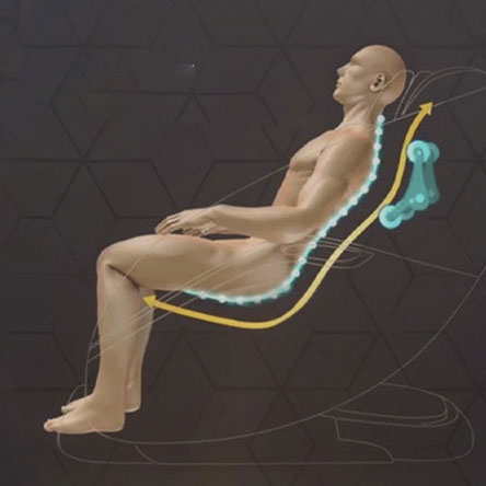 Ghế massage Airbike này được trang bị 6 kỹ thuật massage