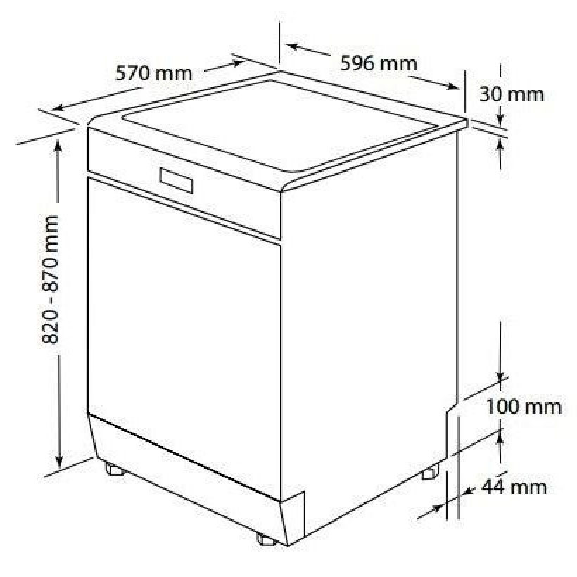 Kích thước sản phẩm máy rửa bát