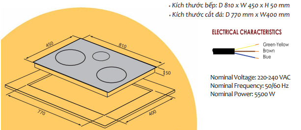 Cách lắp đặt bếp dạng âm