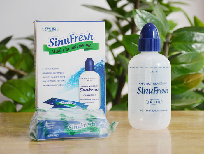 Bình rửa mũi SinuFresh kèm 10 gói muối