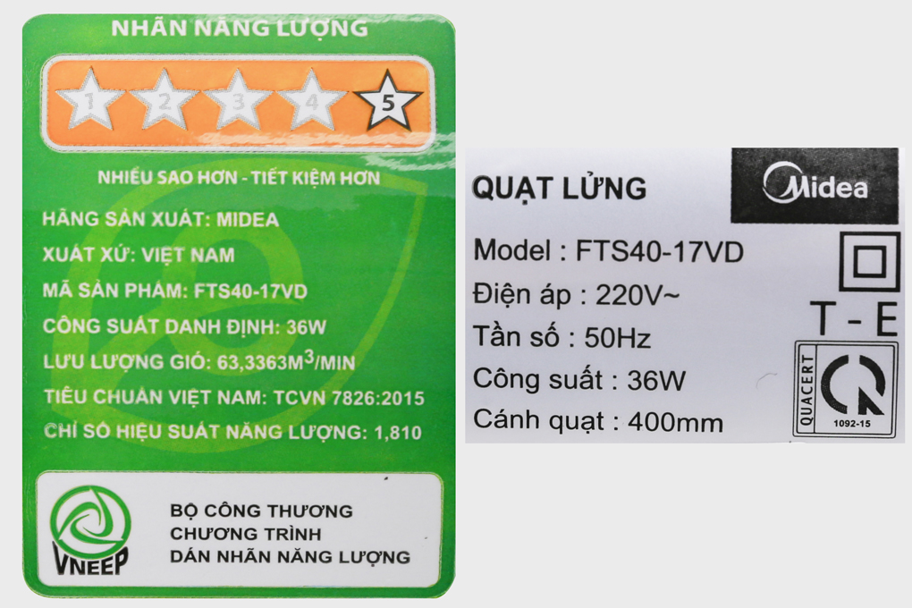 Quạt cây Midea FTS40-17VD tiết kiệm năng lượng