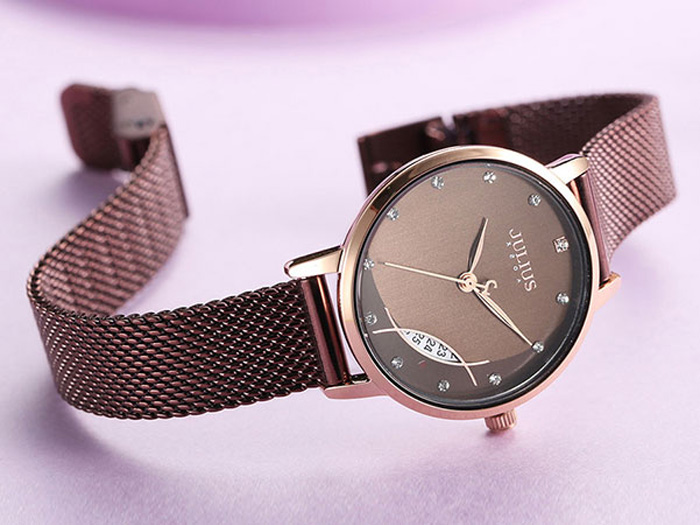 Đồng hồ nữ Julius Hàn Quốc JA-1179 dây thép