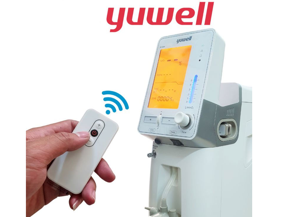 Máy tạo oxy 5 lít Yuwell 9F-5AW đi kèm điều khiển từ xa tiện lợi