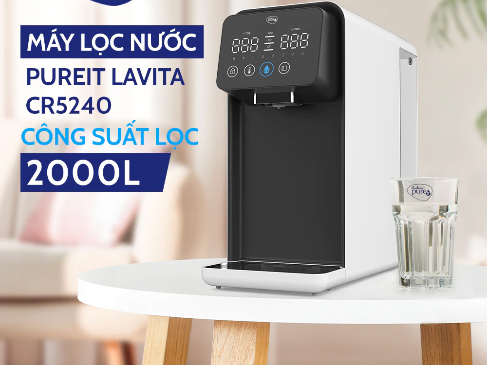 Công suất lọc là 2000 lít