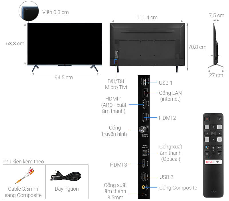 Cấu tạo tivi TCL