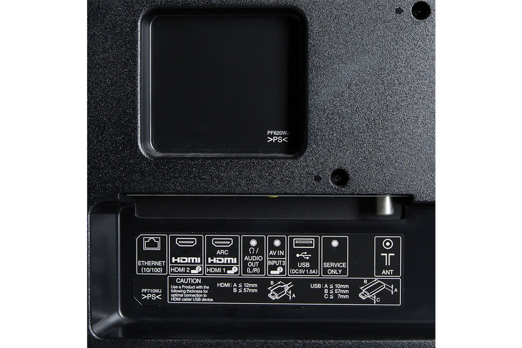 TV có thể kết nối với các cổng USB, HDMI, Audio...