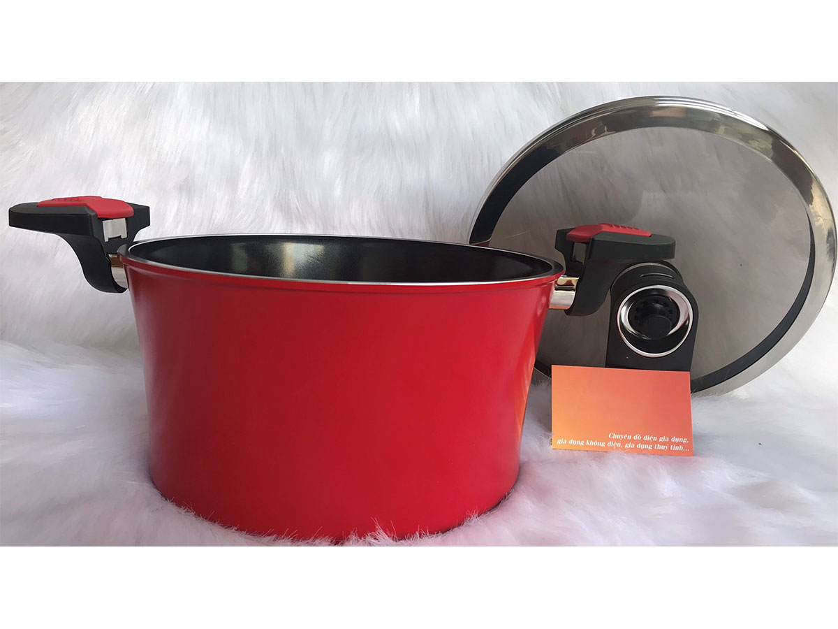 Nồi áp suất đáy từ HappyCall (3003-1126) - màu đỏ, 4.6 lít