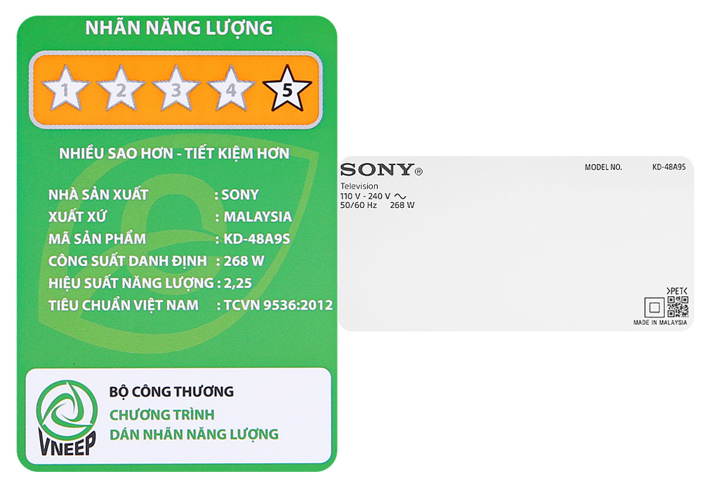 Tivi đạt nhãn năng lượng 5 sao