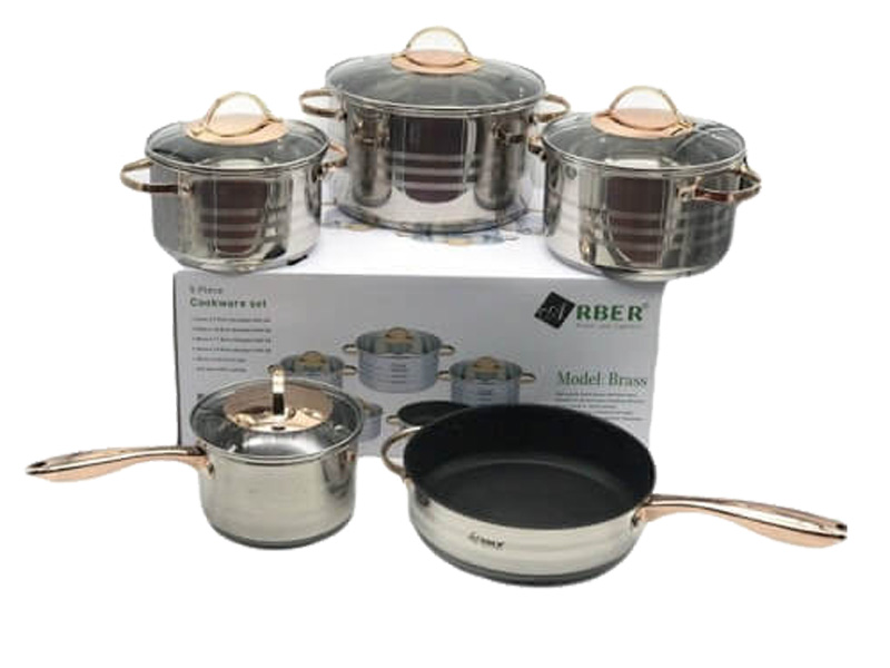 Bộ nồi inox 5 món Arber Brass