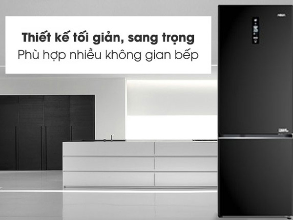 Tủ lạnh AQUA Inverter 292 lít AQR B348MA FB được thiết kế với kiểu dáng sang trọng, hiện đại