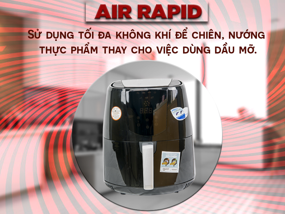 Sử dụng sức nóng của không khí làm chín đều thực phẩm