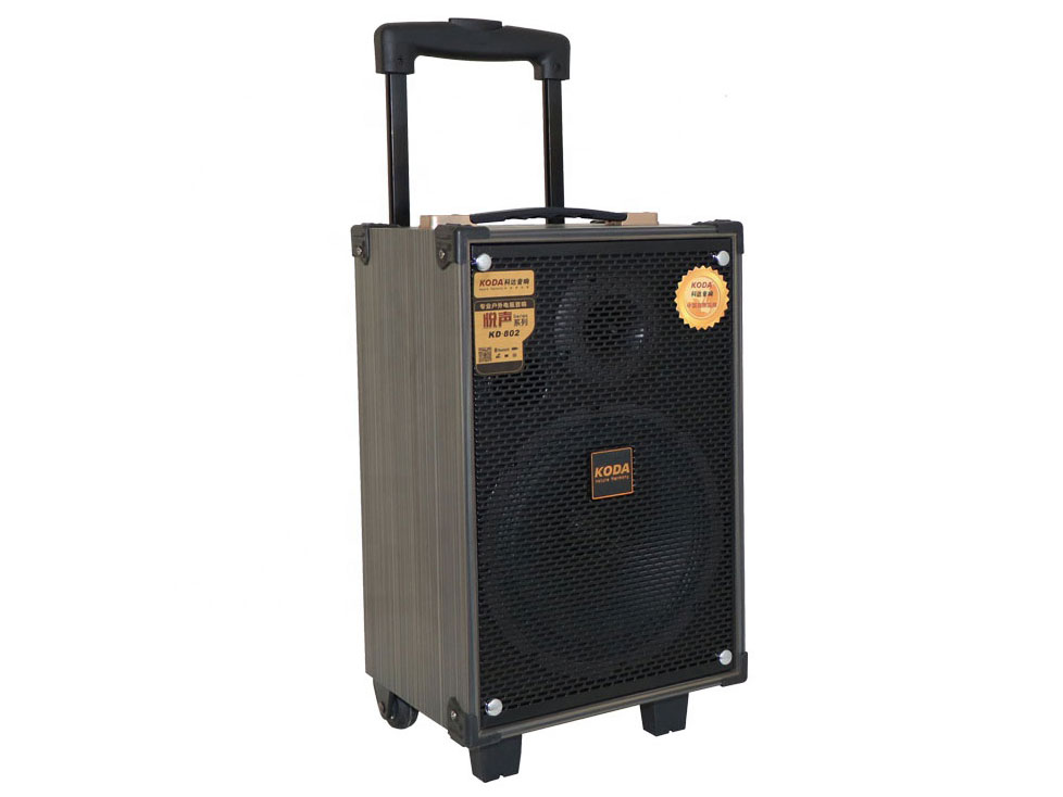 Loa kéo di động vỏ gỗ 120W Koda KD-802 (kèm 1 mic)