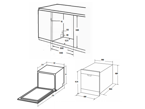 Kích thước lắp đặt máy 