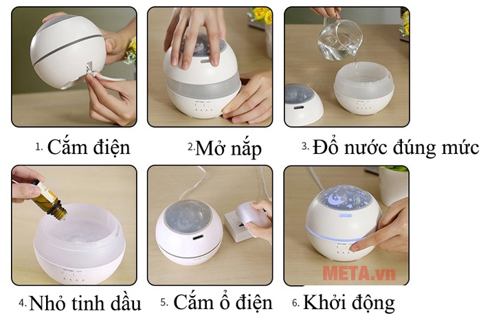 Máy khuếch tán tinh dầu tròn hình sao NT010