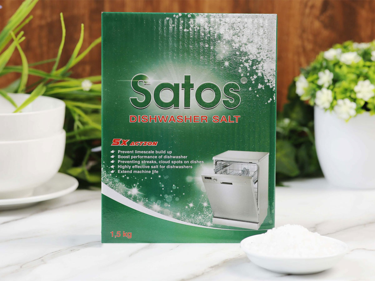 Muối rửa bát sinh học Satos 1,5kg